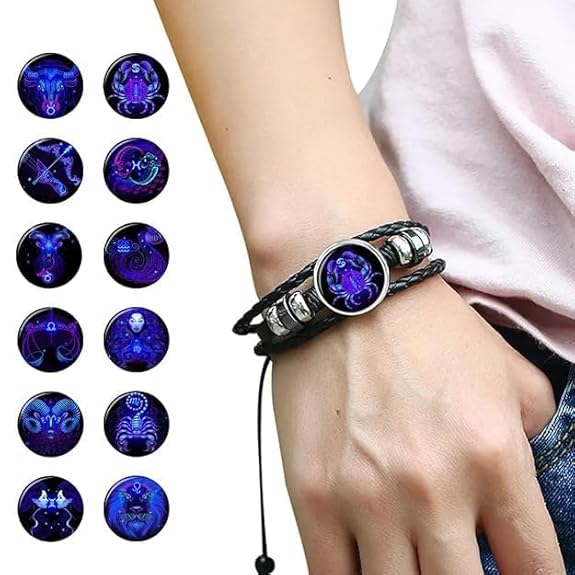 Zodiac Constellation Bracelet Braided Design Bracelet For Men Women Kids