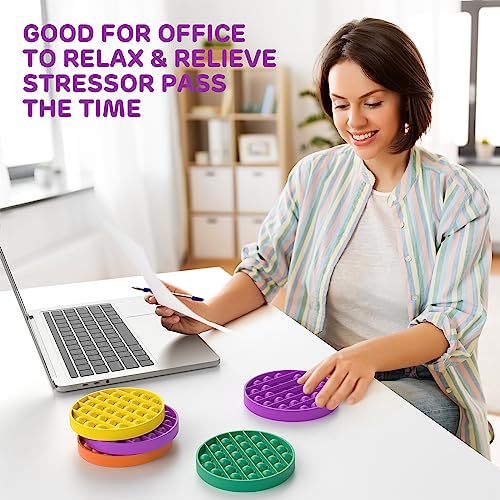 Soullife 12 Pack Fidget Toys,Push Pop Fidget Sensory Toys Set,Stress Relief Gifts For Kids & Adults,Pop Bulk & Party Favors Toddler Toys For Easter Gifts,Party Supplies,Classroom Prizes #TOP3