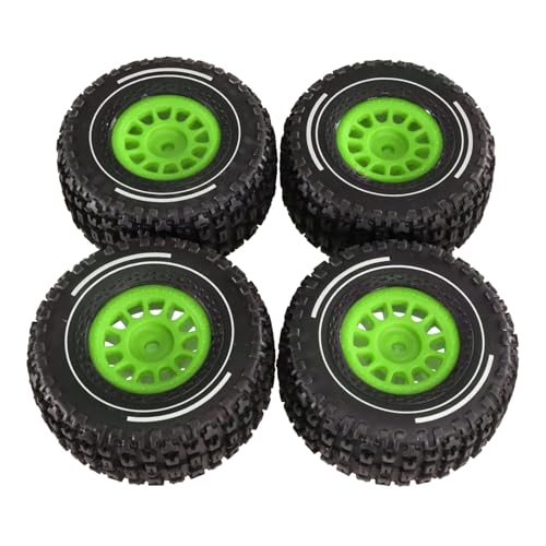 Pneus Caoutchouc MJX Hyper GO 14301 Voiture RC Pneu Hors Route 65mm Vert