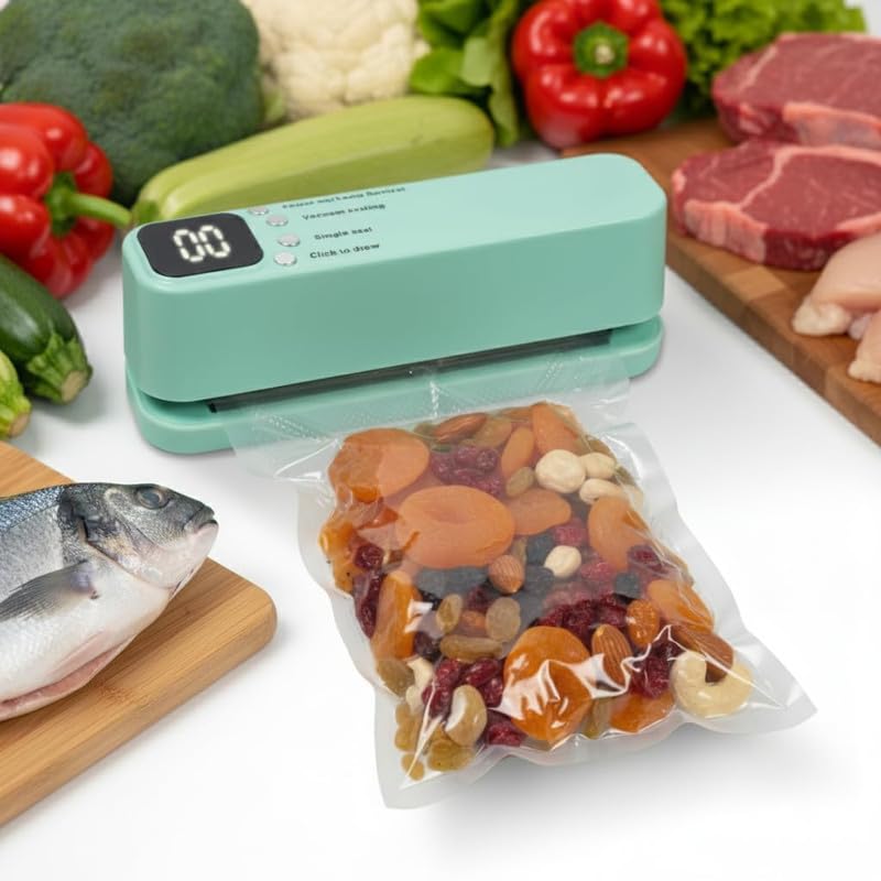 Vacuum Sealer Machine for Packing 3-in-1 Cordless Portable Packaging Machine with Digital Display Seal Vacuum & Inflate Rechargeable Vacuum Sealer Bag for Food Dry Moist Storage-image-30
