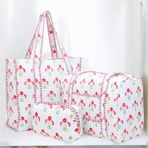 Bolsa Quilted Roja Personalizada 16x17.5x6 miniatura 7