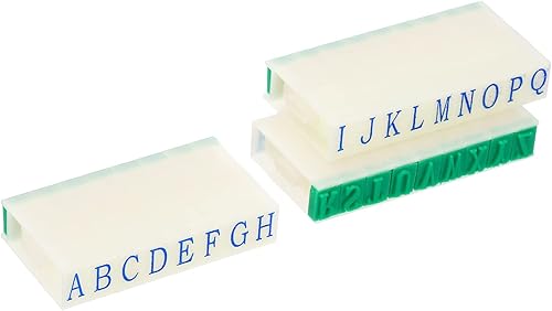 PATIKIL Sellos de letras desmontables, juego de 2 sellos del alfabeto de la A a la Z, juego de combinación de sellos iniciales, tamaño de fuente de