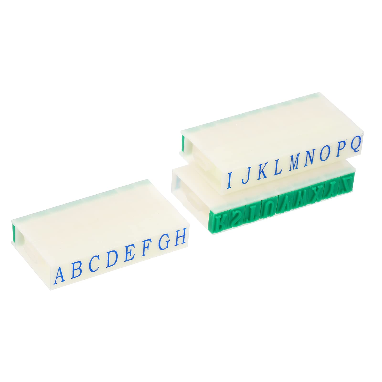 PATIKIL Detachable Letter Stamps, 2 Set Character A-Z Alphabet Stamp Combination Set Stamper Initial Stamp Font Size 9x6mm for Card Tag Scrapbook Craft Making Teaching