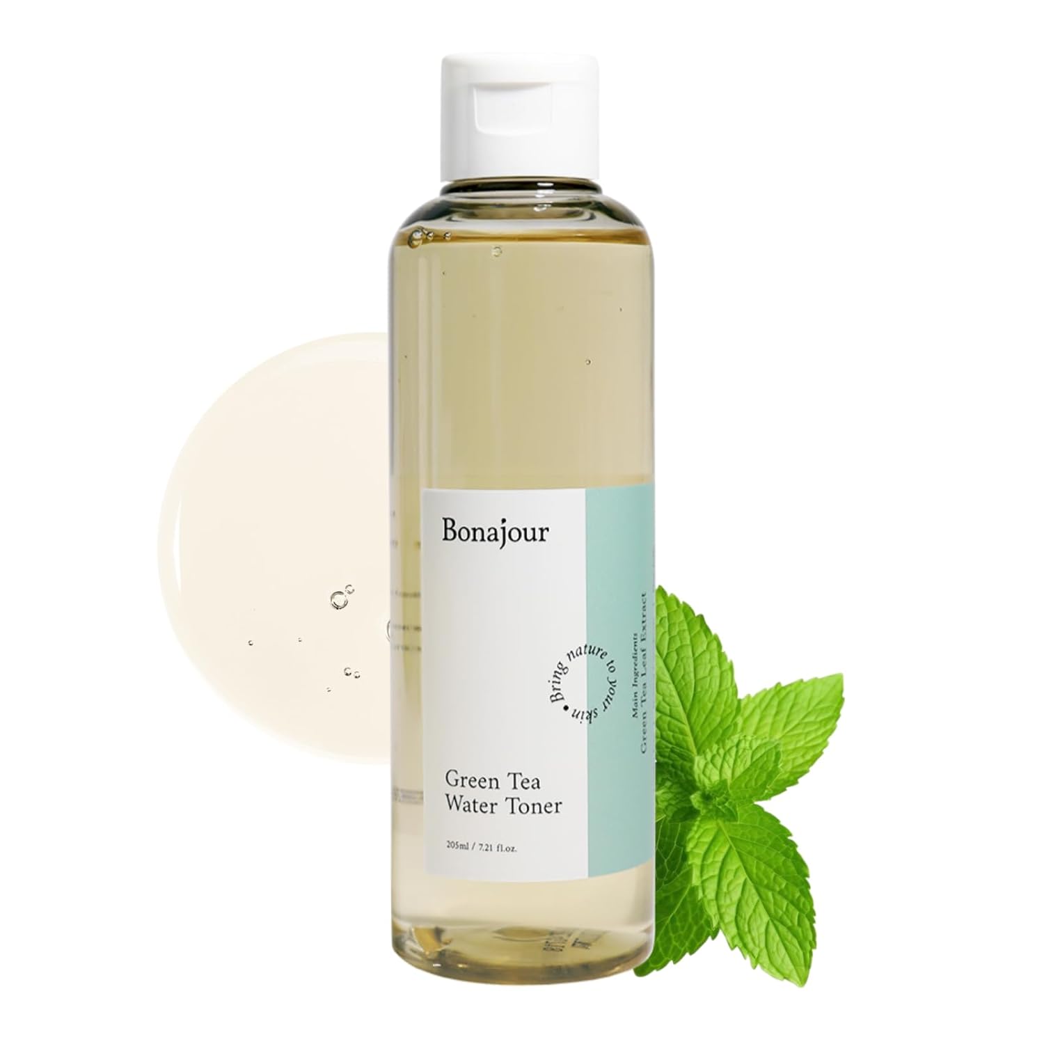 [BONAJOUR] Vegan Beauty Organic Green Tea & Hyaluronic Acid Facial Toner for Dry Skin – 100% Pure Natural Moisturizer & High Moisture Type, Anti Aging, Anti Wrinkle, 7.2 fl. oz