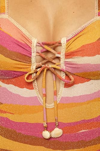 BECCA Women's Canyon Sunset One Piece Swimsuit, Adjustable, Bathing Suits2