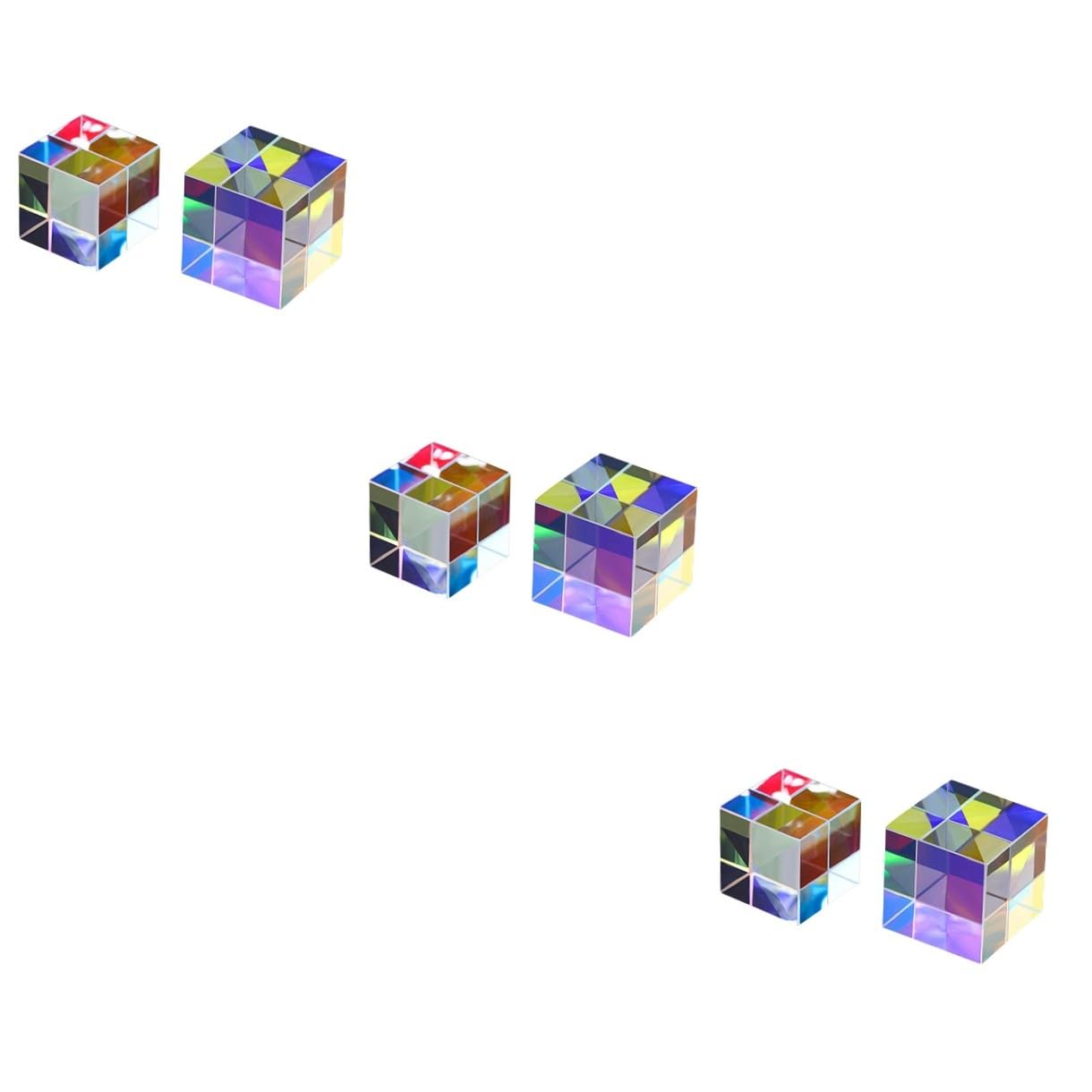 Gatuida 6piezas Prismas Ópticos De Color Cubos Para Experimentos De Física Herramientas Educativas Para Dividir Luz y Aprendizaje Divertido
