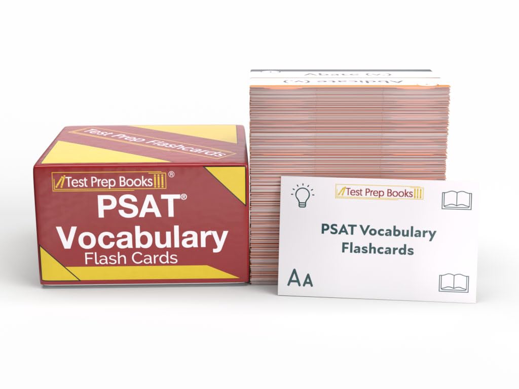 PSAT Vocabulary Study Cards: PSAT Vocab Prep [Full Color Cards]