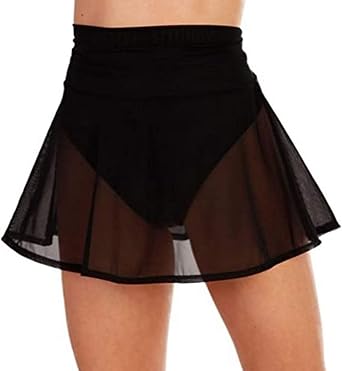 Women Girls Swim Cover Ups Swimsuit Cover-up Skirts Short Mesh Sheer See-Thru Bikini Coverups