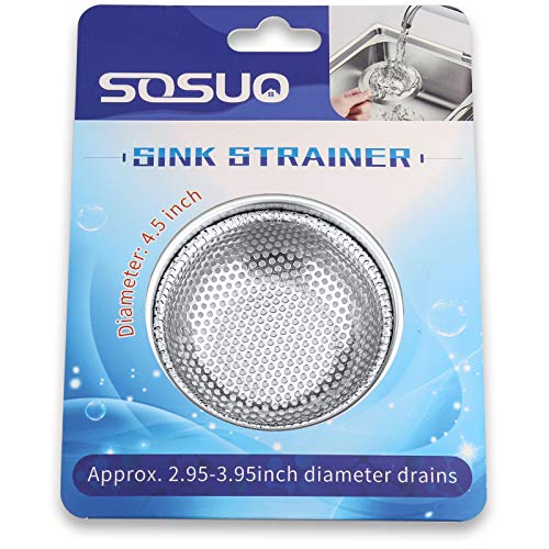 image for SOSUO 2 Pcs Kitchen Sink Strainer, Stainless Steel Drain Cover, Large 