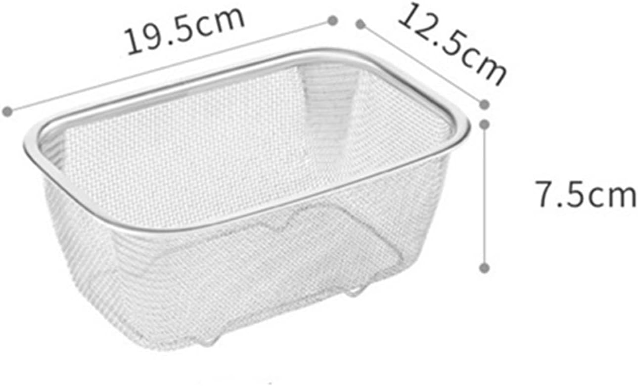 French Fry Chips Baskets Stainless French Fries Square Colander Steel Food Filter Flour Sieve Pasta Tools Cooking Strainer Basket Kitchen Utensils Kitchen Cooking Tools (Color : A-Small)