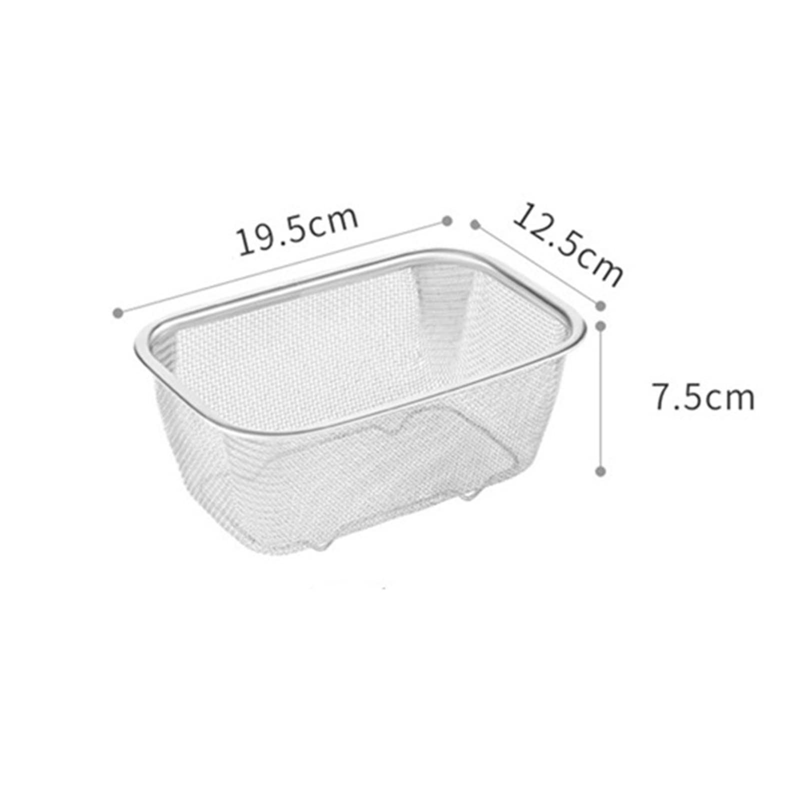 Cestini for friggere, contenitore for snack, supporto for snack, cestello for griglia universale Cestino for patatine fritte in acciaio inox Scolapasta quadrato filtro for alimenti in acciaio setaccio