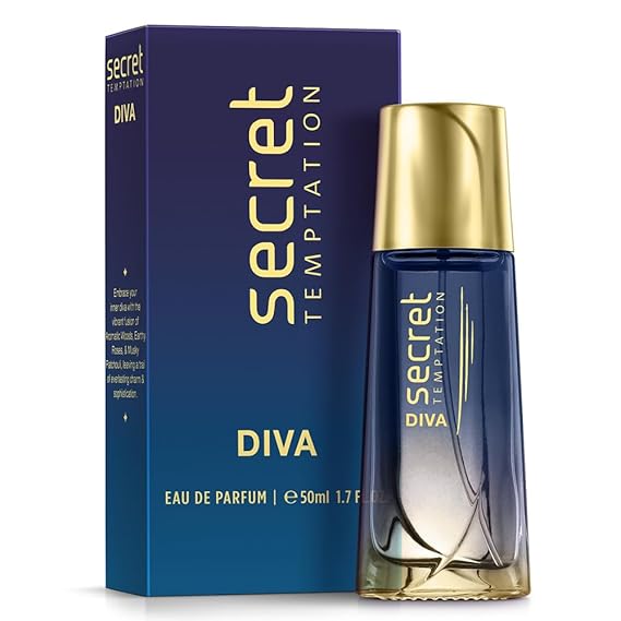 Secret Temptation Diva Luxury Perfume for Women | Long Lasting Smell & Aromatic Woody Fragrance | Eau de Parfum - 50 ml