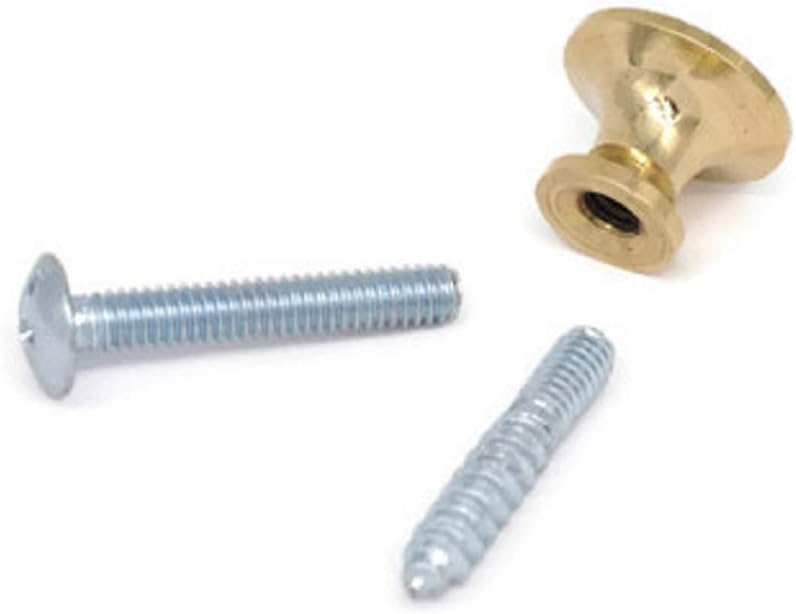 Restore Hardware 4 Small Knobs Solid Polished Brass Miniature Drawer Knob Antique Style 1/2" Diameter X 1/2" Projection