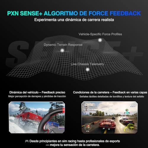 PXN VD4 Kit Volante de Carreras Direct Drive – Base con Motor Servo de 4 Nm y Quick Release, Volante de Juego W AS, Pedales PD HM de Freno y Acelerador, Abrazadera de Mesa – Compatible con PC Windows - imagen 4