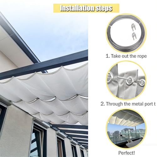 Voile anti-UV imperméable et rétractable pour abriter la terrasse