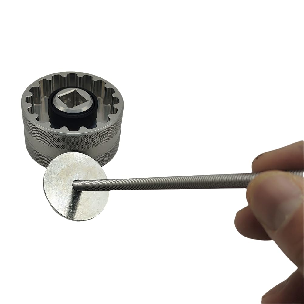 Outil De Pédalier T47 – Clé De Retrait Filetée Et Rondelle, En Alliage D'aluminium, Compatible 50,4 Mm (12 Fentes) Et 52,2 Mm (16 Fentes)