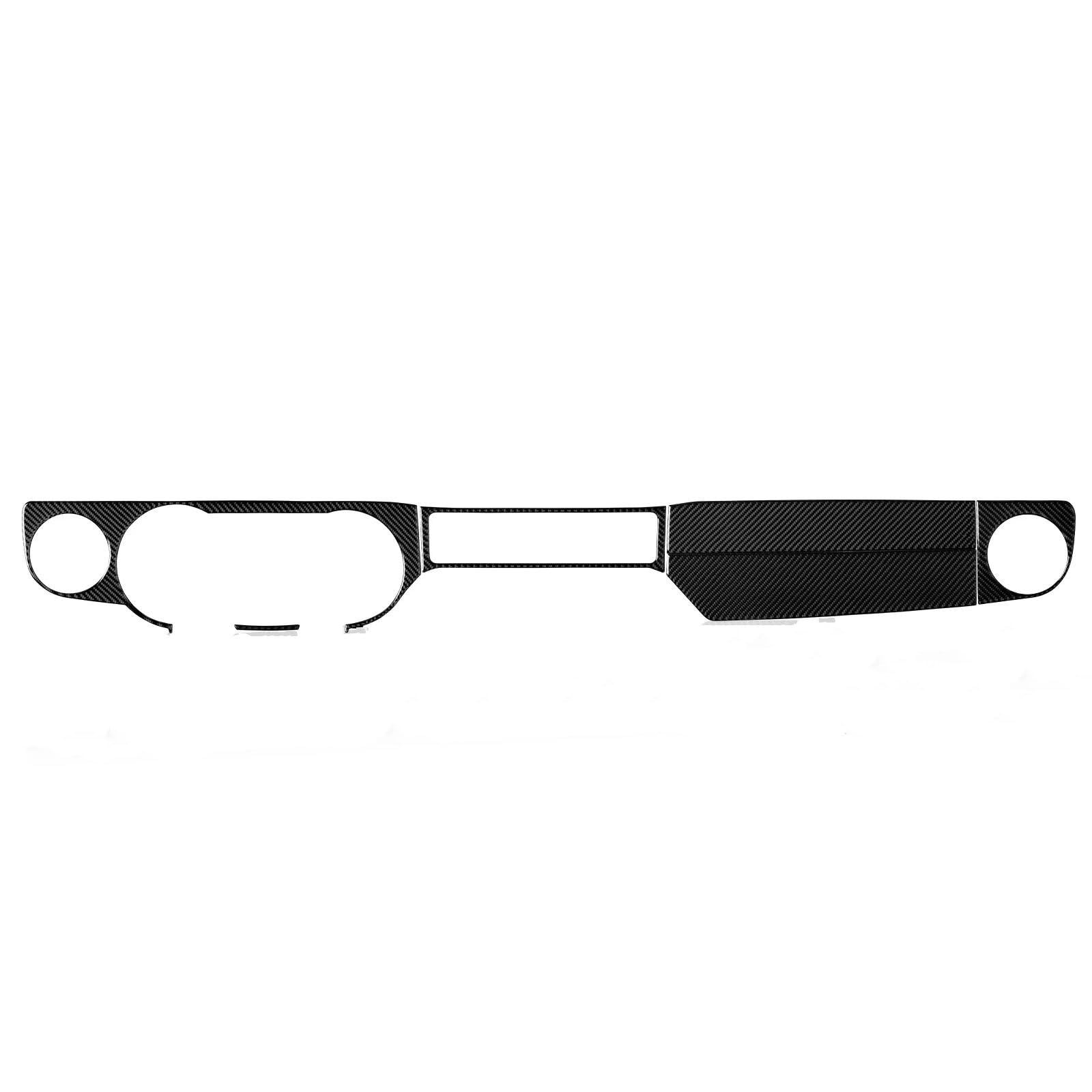 Car Interior Dashboard Panel Trim Strips Instrument Stickers Accessories for Ford for Mustang 2009-2014 Decorative(Black)