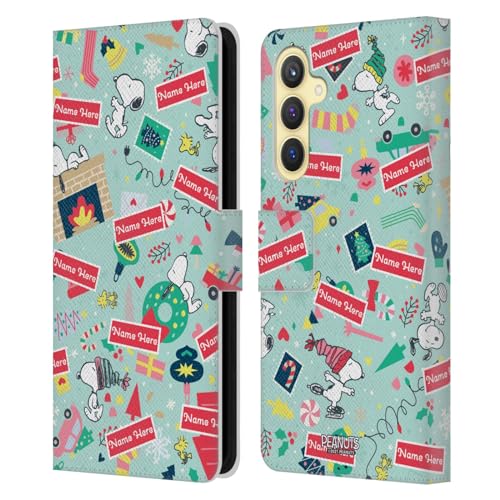 Coque en cuir Samsung S23 FE Peanuts : étui portefeuille de Noël personnalisé