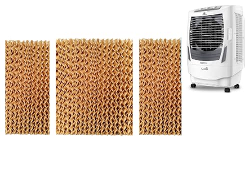 Image of PrimeWave Honeycomb Replacement Pad for Havells Celia 55 /70 Litre, Set of 3pcs (Brown)