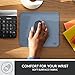 Logitech Mouse Pad - Studio Series, Computer Mouse Mat with Anti-Slip Rubber Base, Easy Gliding, Spill-Resistant Surface, Durable Materials, Portable, in a Fresh Modern Design, Blue Grey