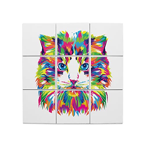 Carreaux céramique masquent vos murs ternes avec un chat multicolore
