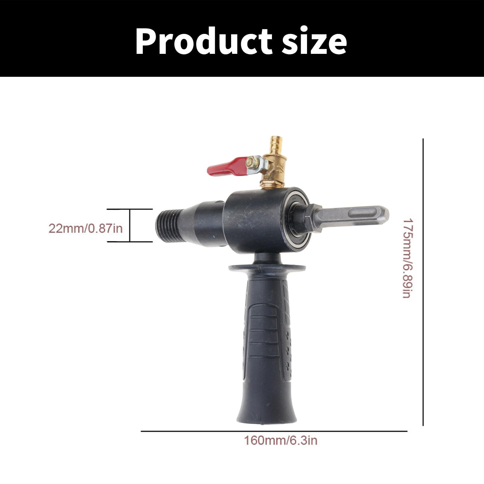 Marteau électrique pour perceuse à eau - Conversion d'impacts en injecteurs de mèche - Tige de connexion - Injecteur d'eau