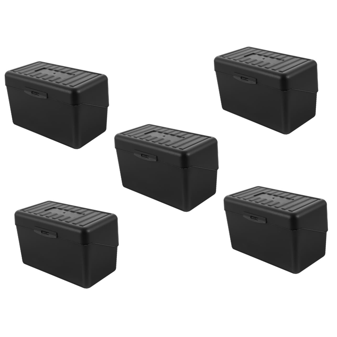 5pezzi Scatola Portacarte Elegante e Per Ufficio Organizer Per Biglietti Visita Capacità Design e Per Scrivania Per Ufficio e Casa Nero