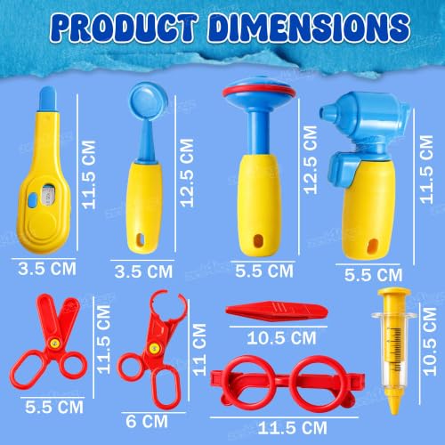 Image of Zest 4 Toyz Doctor Set for Kids with Foldable Suitcase Doctor Playset for Kids Pretend Play Doctor Kit for Boys & Girls 3 Years + (10 pcs)