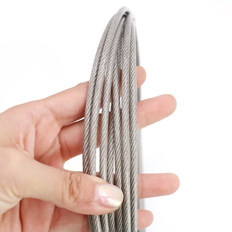 Cable Acero Cuerda de alambre Flexible recubierta de PVC de acero de 5/10 metros, Cable suave, tendedero de acero inoxidable transparente, diámetro de 0,8/1/1, 5/2/2, 5/3/4mm Cable De Acero ( Size : 1