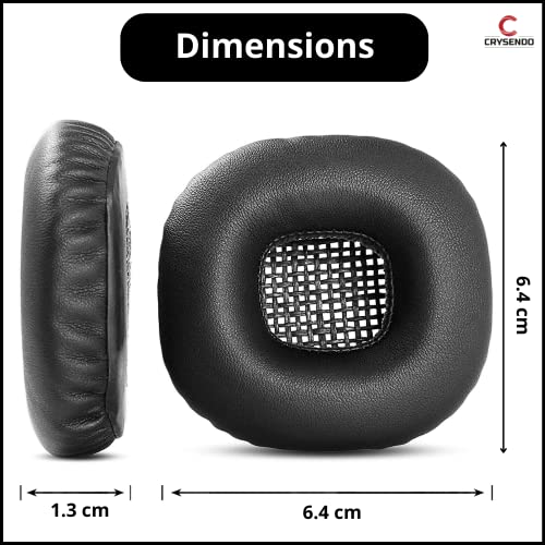 Image of Crysendo Protein Leather Replacement Ear Pads for Marshall Major 1 /2, Black