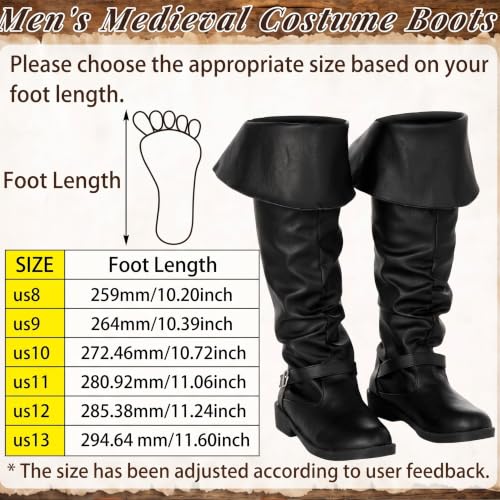 Image of Ramede Pirate Costume Boots Men Medieval Renaissance Boot Adult