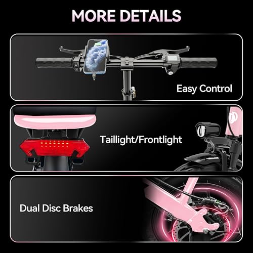 Folding Electric Bike, Peak 800W Motor 25MPH,48V 14Ah