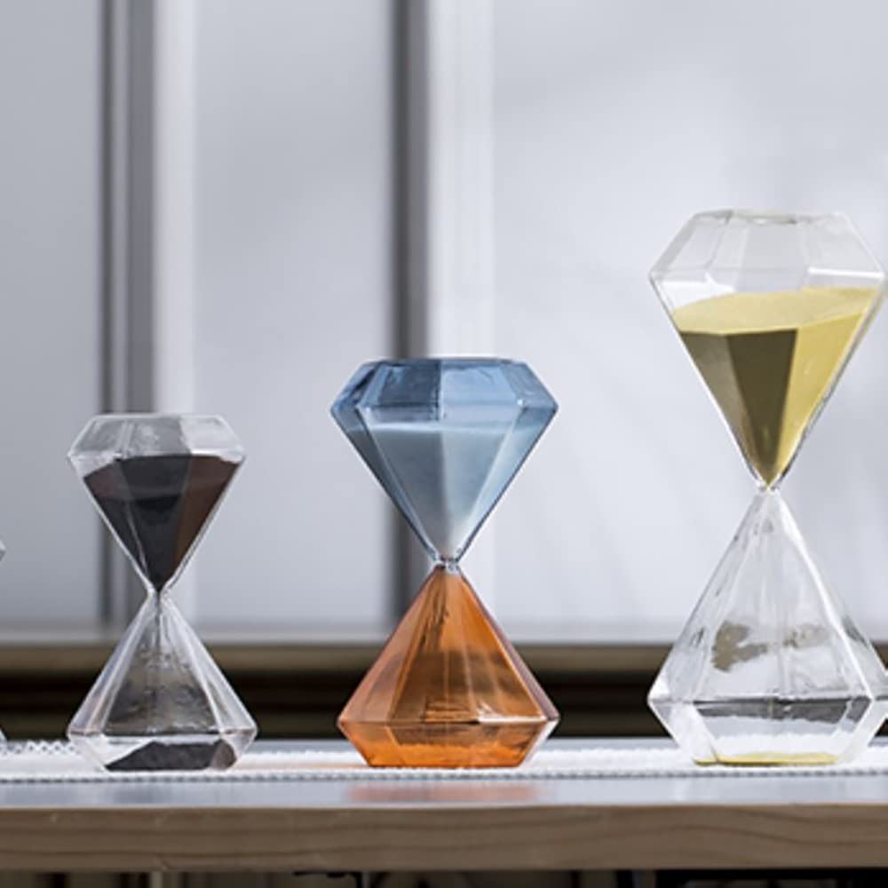 Timer, Sanduhr Timer Kreative Romantische Bunte Mode Diamant Form Glas(Wit)