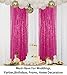 ShinyBeauty Sequin Curtains 2 Panels 2FTx8FT Hot Pink Glitter Backdrop Fuchsia Sequin Photo Backdrop Wedding Pics Backdrop Y1121