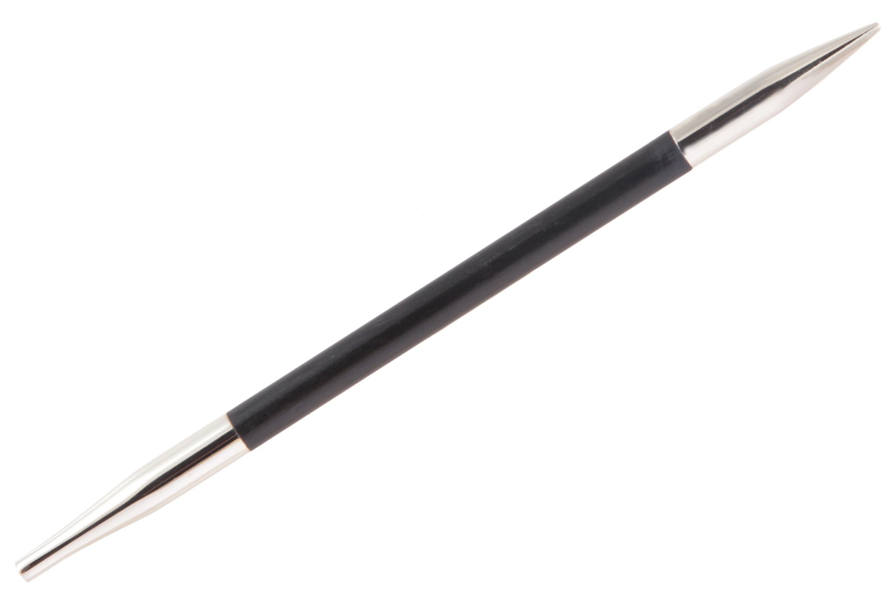 KnitPro 6 mm Karbonz Interchangeable Normal Circular Needles, Black and Silver