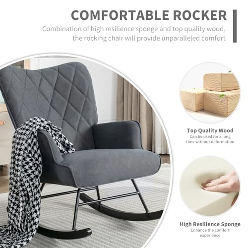 Sillón plegable gris con tapizado de tela miniatura 5