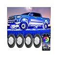 4 Pods RGB LED Rock Lights, Underglow Multicolor Neon Light Kit, Wheel Well Light with APP Control & Music Mode, Under Glow Lights for Trucks,Jeep,SUV,Golf Cart,ATV,Pickup Off Road,12V