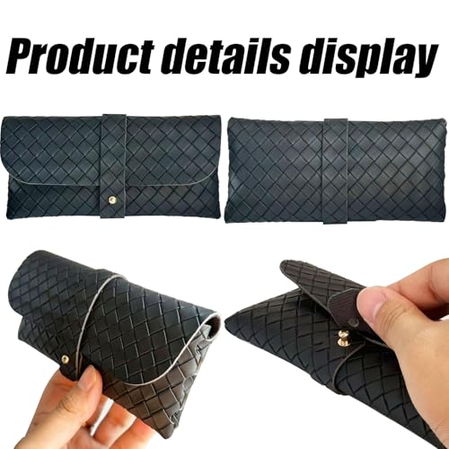 Image of Glasses storage bag Travel sunglasses myopia glasses storage bag Fashion leather storage bag