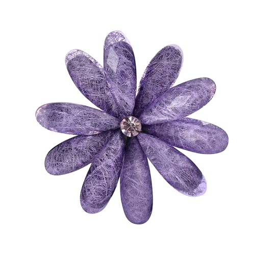 Image of Acrylic Flower-Shape Brooch Pin for Women Statement Brooch