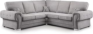 Honeypot - Sofa - Verona - Fullback - Corner Sofa - 3 Seater - 2 Seater - Footstool (Grey, 2C2 Corner)