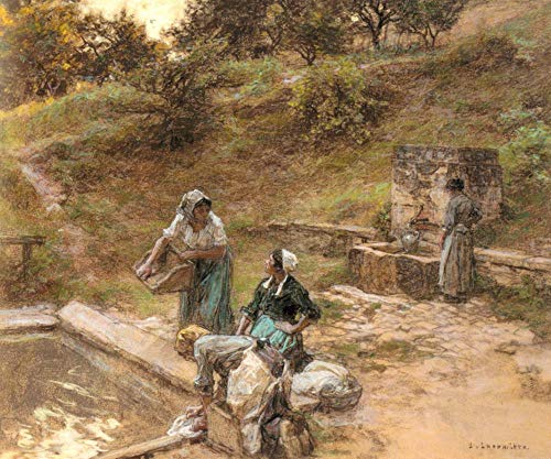 Peinture à l'huile sur toile au Lavoir pour salon chaleureux