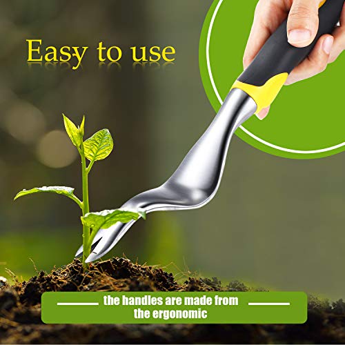 2 Pieces Weed Puller Tool Hand Weeder Garden Weeding Tools Garden Weeding Removal Weed Puller With Ergonomic Handle For Garden Lawn Farmland Transplant #TOP5
