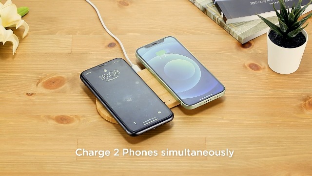 Amazon.co.jp: ワイヤレス充電器 VeeLink Qi認証済 スマホ2台同時充電