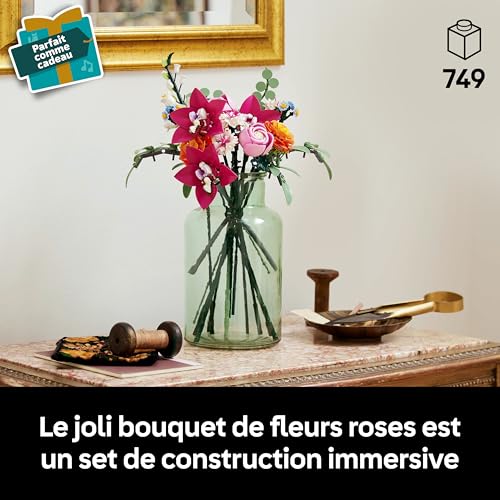 LEGO Botanique 10342 Le joli bouquet de fleurs roses - vue 7