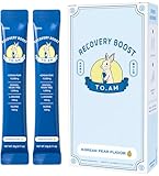 TO. AM Recovery Boost Jelly Stick | Better Mornings After Every Night Out | Korean Pear + DHM | Liver Support + Electrolytes | Pre & Post Drink | Made in Korea | 10 Count