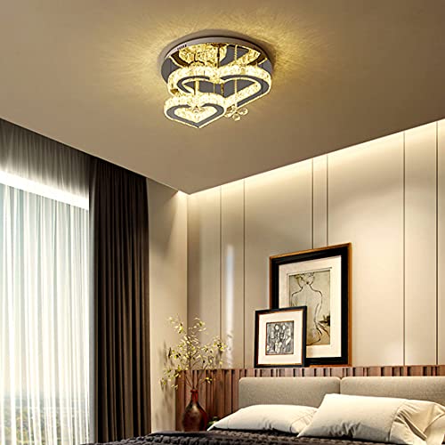 Plafonnier LED cristal 36W dimmable avec télécommande pour chambre - 5