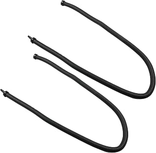2 Pcs 23.62 Inch(60cm) Aquarium Bubble Wand, Air Curtain Bubble Wall Air Bubble Bar, Flexible Bendable Air Bubble Rubber Tube for Fish Tank, Black