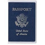 Estiq Plastic Passport Cover Passport Protector (Pack of 5) (Transparent clear)