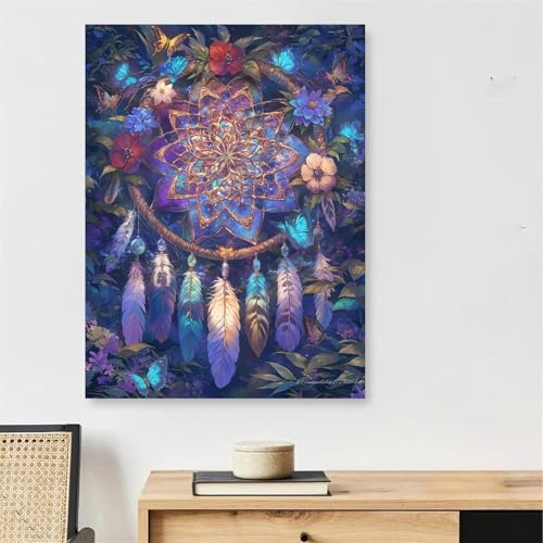 Numéro d'art Attrape-rêves Adulte 70x100cm Châssis Bois Haute Qualité