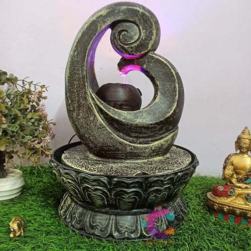 Image of Table Top Water Decorative Fountain for Home Decor /Office /Indoor & Outdoor /Garden /Puja Room /Vaastu C-062 Love